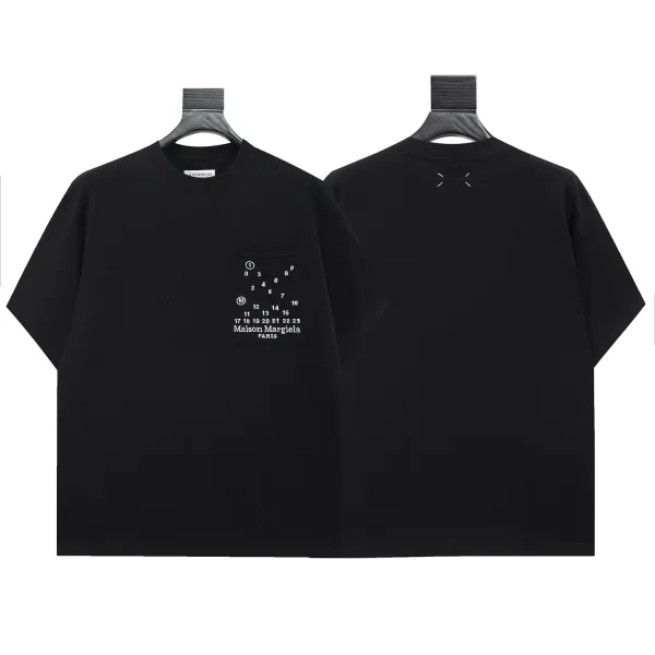 Maison Margiela Numbered Pocket T-Shirt Black - 1