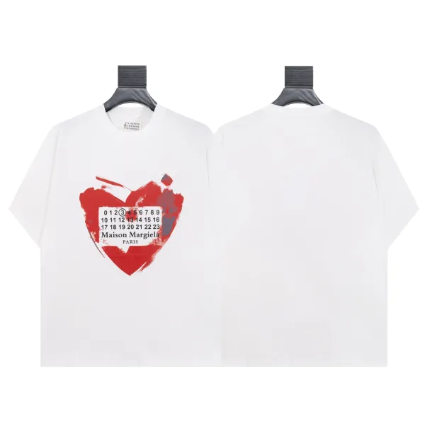 Maison Margiela Heart Print T-Shirt White - 1