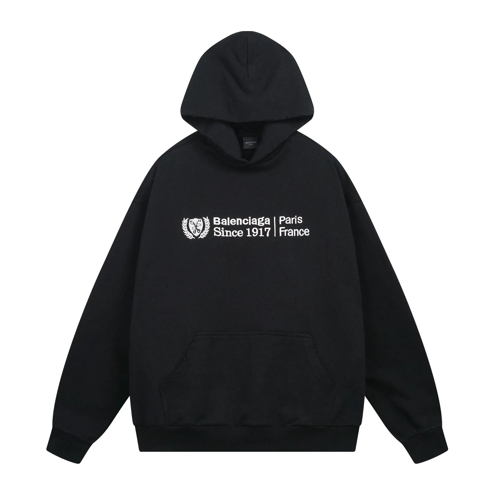 Balenciaga Wheat Ear Heart Embroidered Hoodie