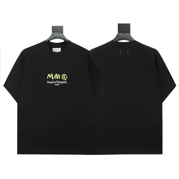 Maison Margiela MM6 Logo Print Black T-Shirt - 1