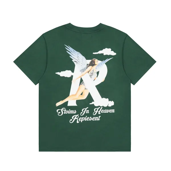 Represent Storms In Heaven Angel Graphic T-Shirt Forest Green - 1
