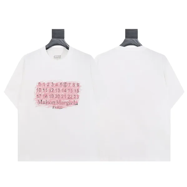 Maison Margiela Scribble Numbers White T-Shirt - 1
