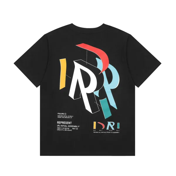 Represent Initial Assembly Graphic Print Black T-Shirt - 1