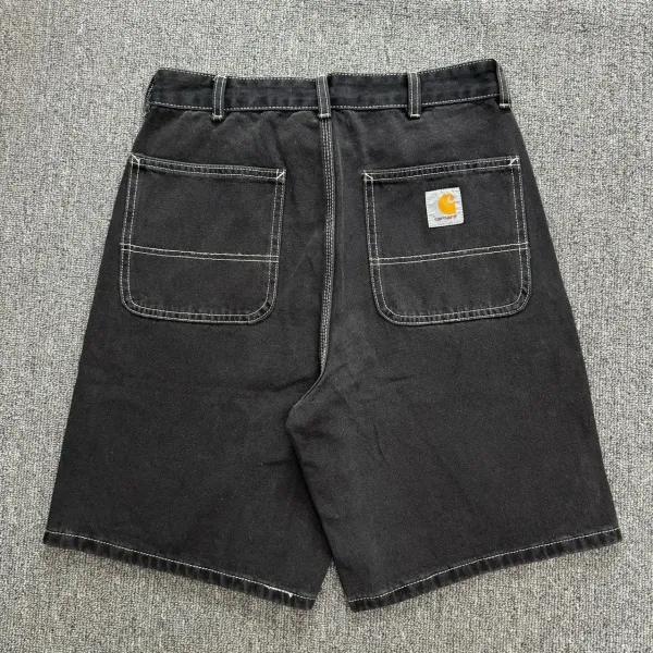 Carhartt WIP Double Knee Shorts Black Denim Shorts - 1