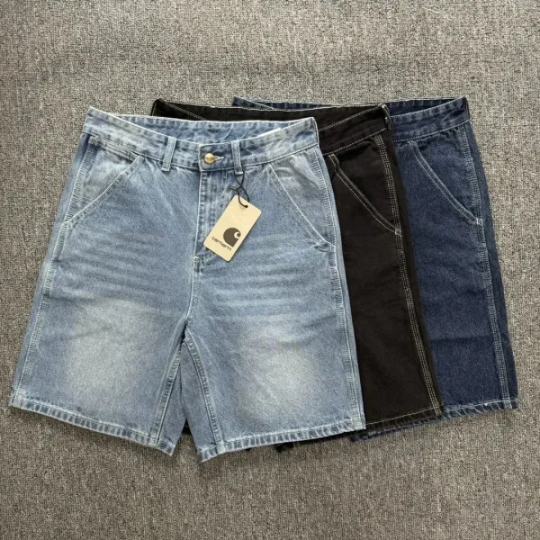 Carhartt WIP Double Knee Shorts Black Denim Shorts - 4