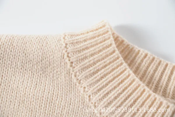 Off-White Cross Motif Knit Sweater Beige - 6
