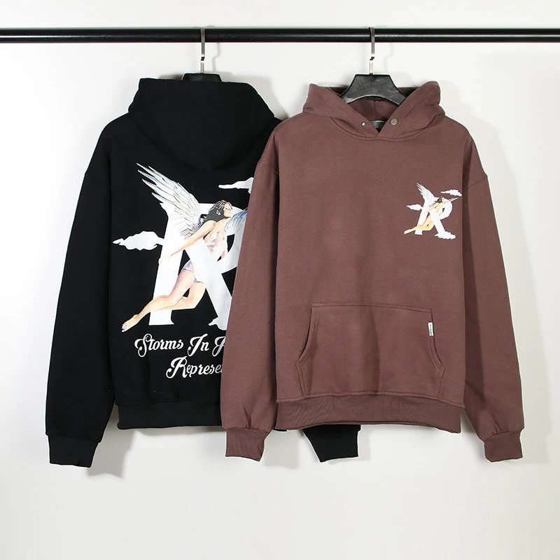 American Streetwear Represent Cartoon Graffiti Print Unisex Hoodie Hip Hop Loose Fit Ins Oversized Hooded Sweatshirt
