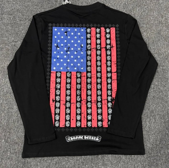 Two-Tone Color-Block Letter Print Long-Sleeve T-Shirt photo 6