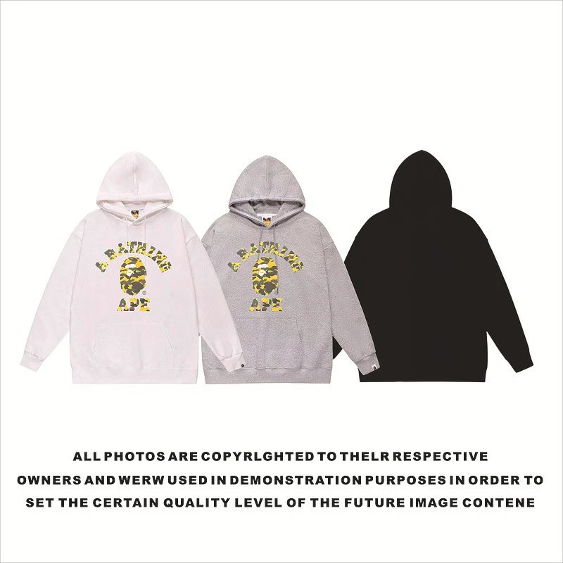 Monkey Head Double Print Cotton Hoodie