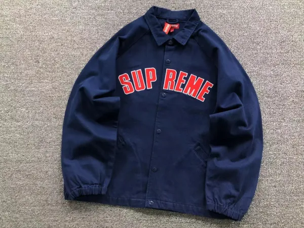 Supreme Varsity Coach Jacket Denim/Black/Blue Coach Jacket - 23