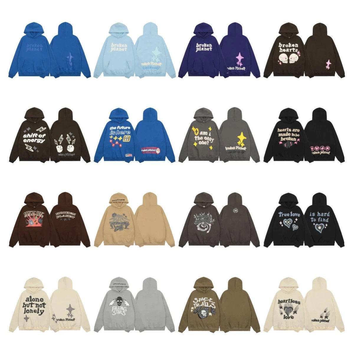 Shattered Planet Printed Hoodie