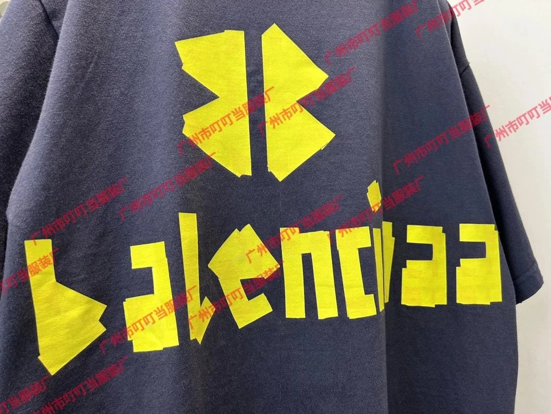 Balenciaga Logo Splatter Print White T-Shirt - 9