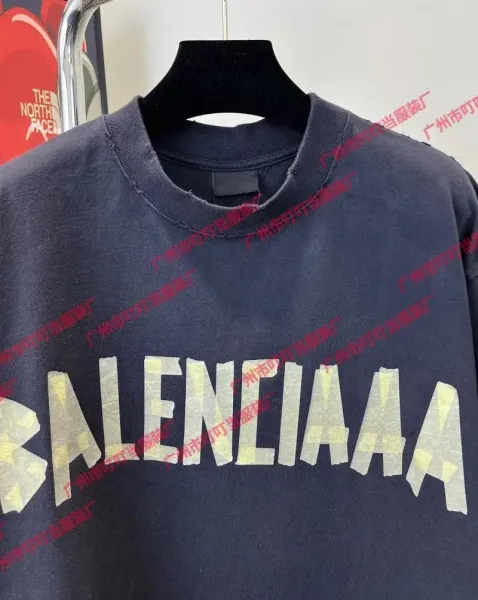 Balenciaga Logo Splatter Print White T-Shirt - 5