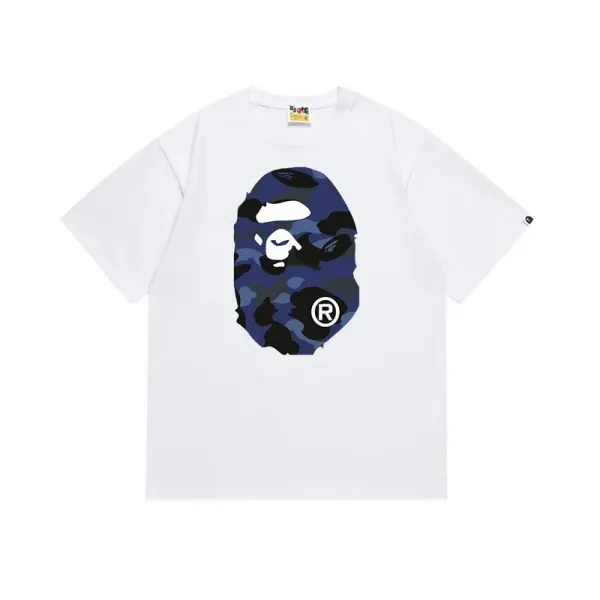 A Bathing Ape Green Hair Ape Head Graphic T-Shirt Black - 6