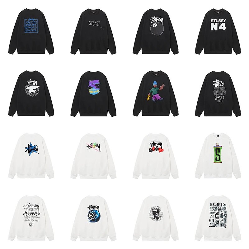 Stussy Letter Print Sweatshirt