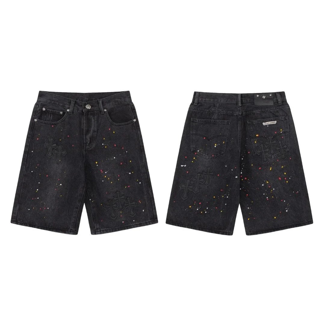 Chrome Hearts Cross Denim Shorts