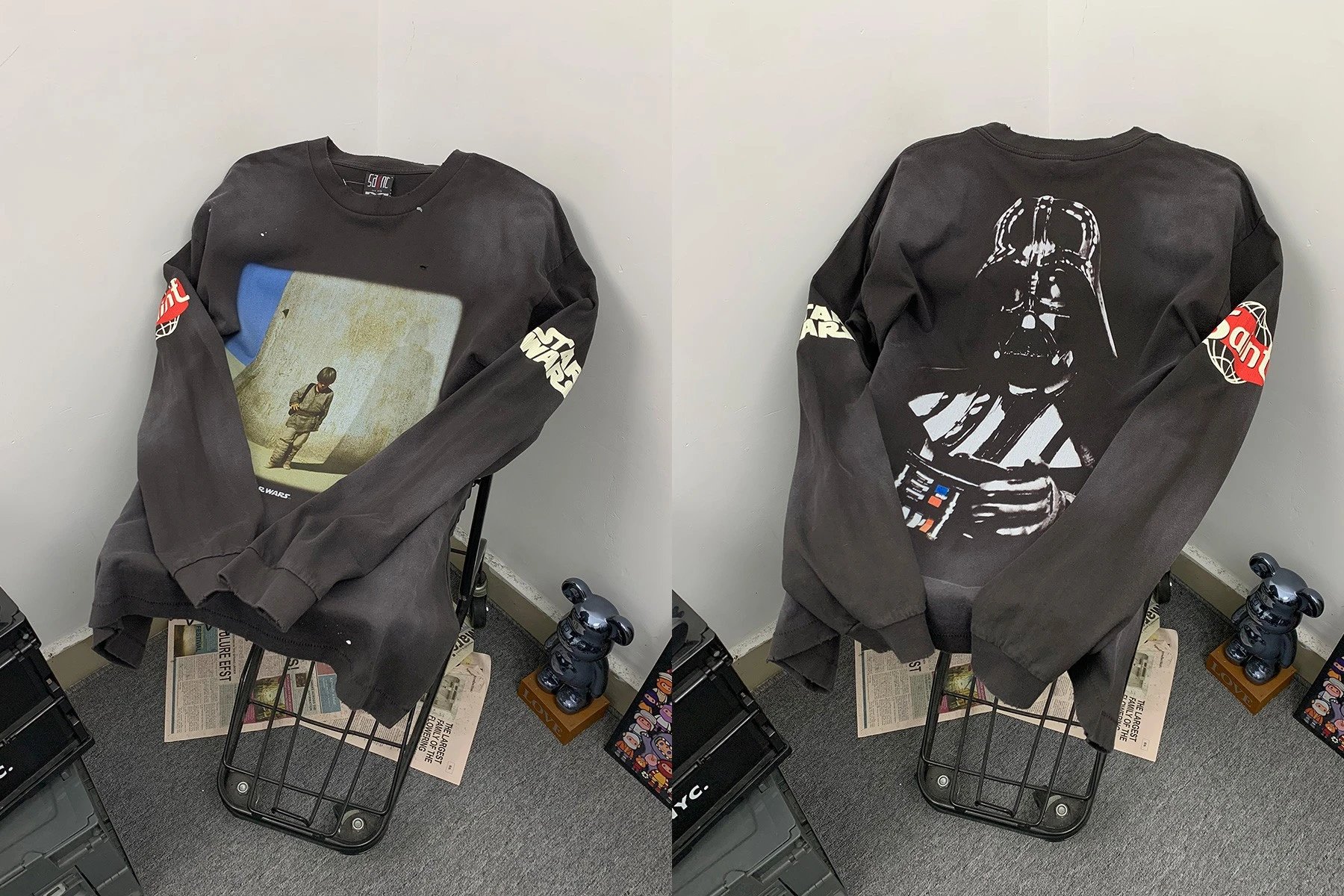 Saint Michael Star Wars Distressed T-Shirt photo 2