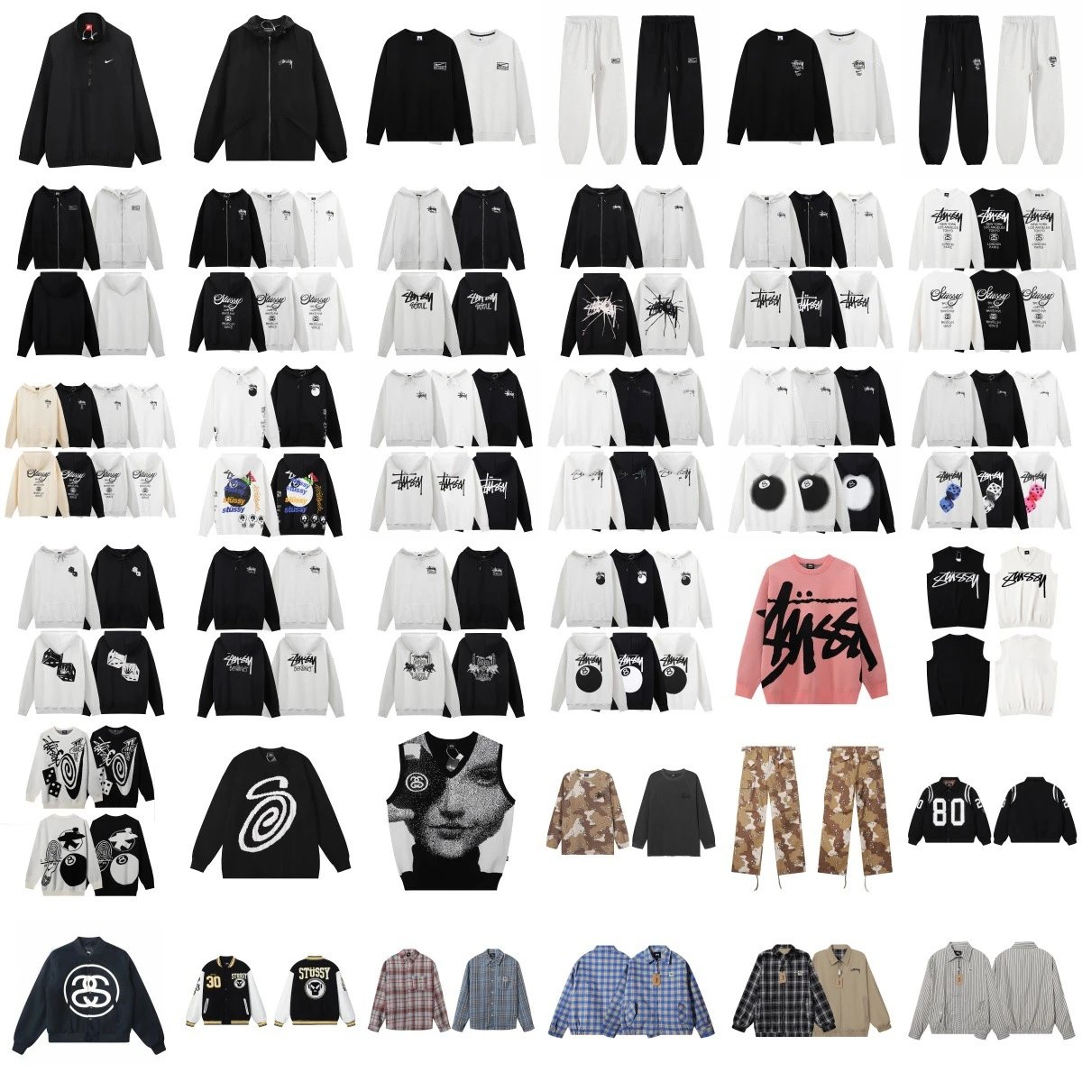 Stussy Black Zip-Up Hoodie