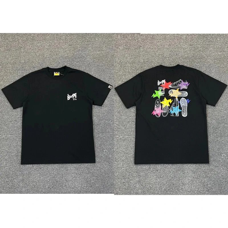 A Bathing Ape STA Graphic Print Black T-Shirt - 1