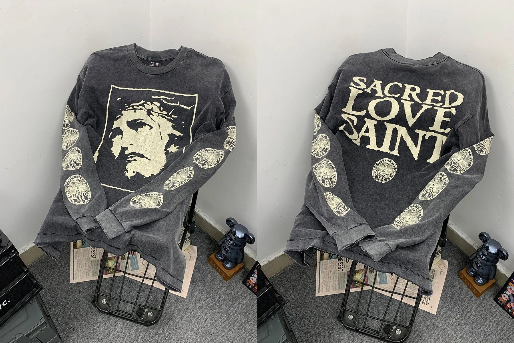 Saint Michael Star Wars Distressed T-Shirt photo 7
