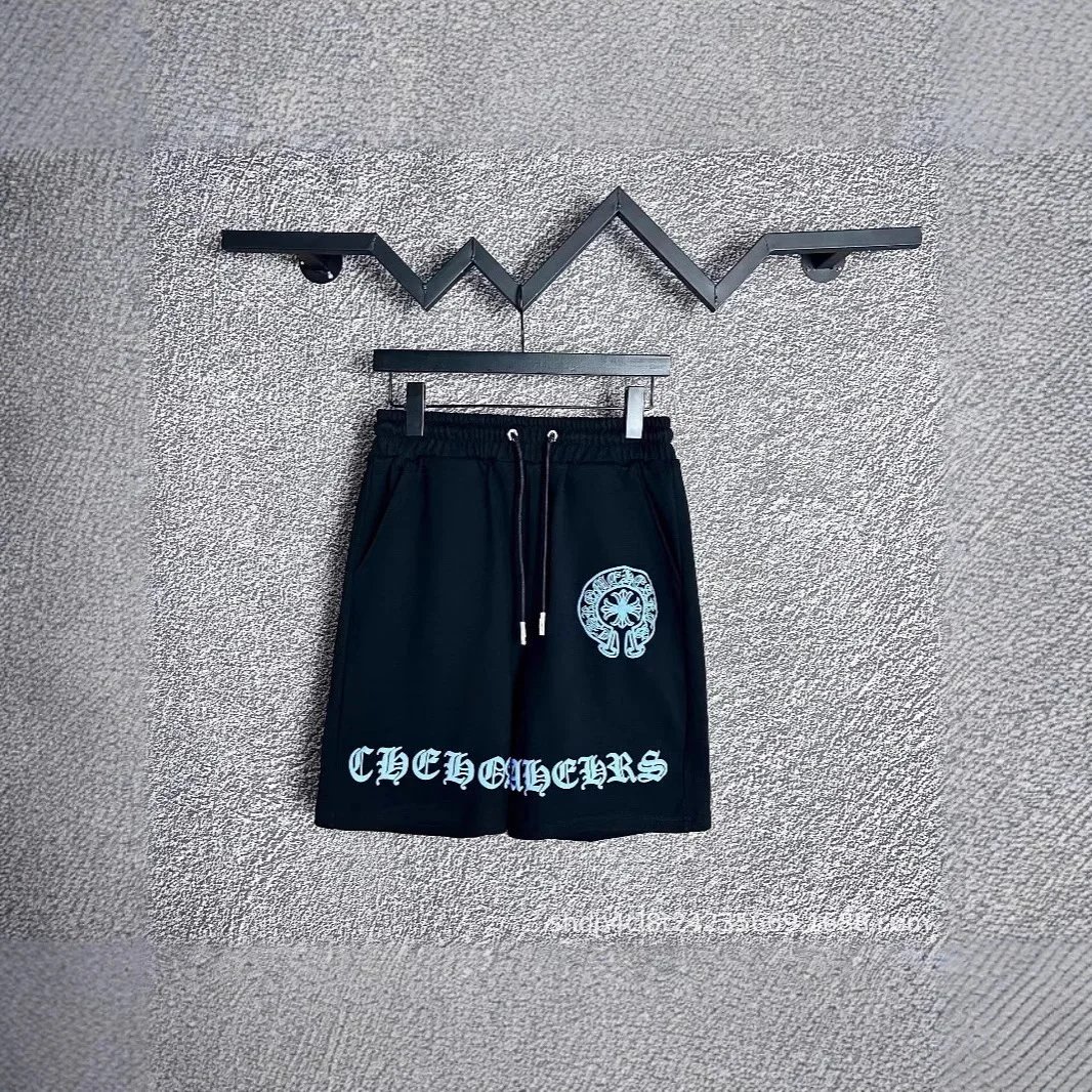 Chrome Hearts Black Embroidered Logo Drawstring Shorts