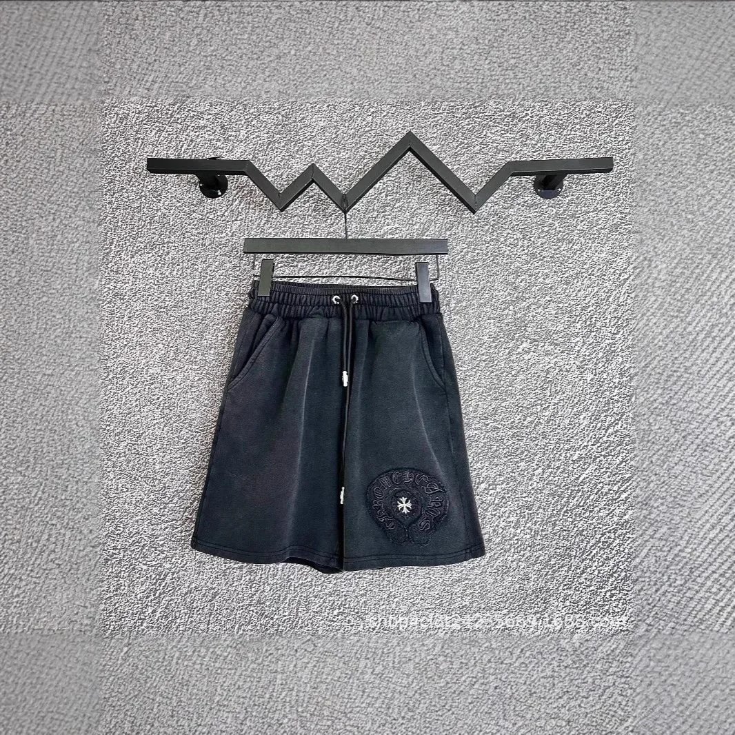 Chrome Hearts Black Embroidered Logo Drawstring Shorts