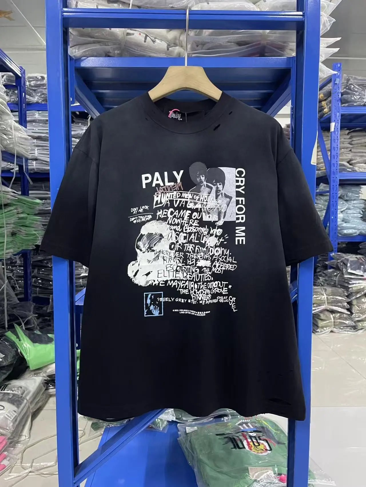 Vintage Washed Graffiti Long Sleeve T-Shirt photo 2