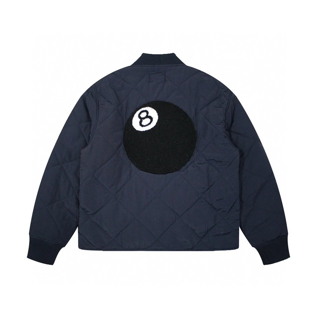 Stussy Vintage Black Flocked Quilted Jacket photo 2