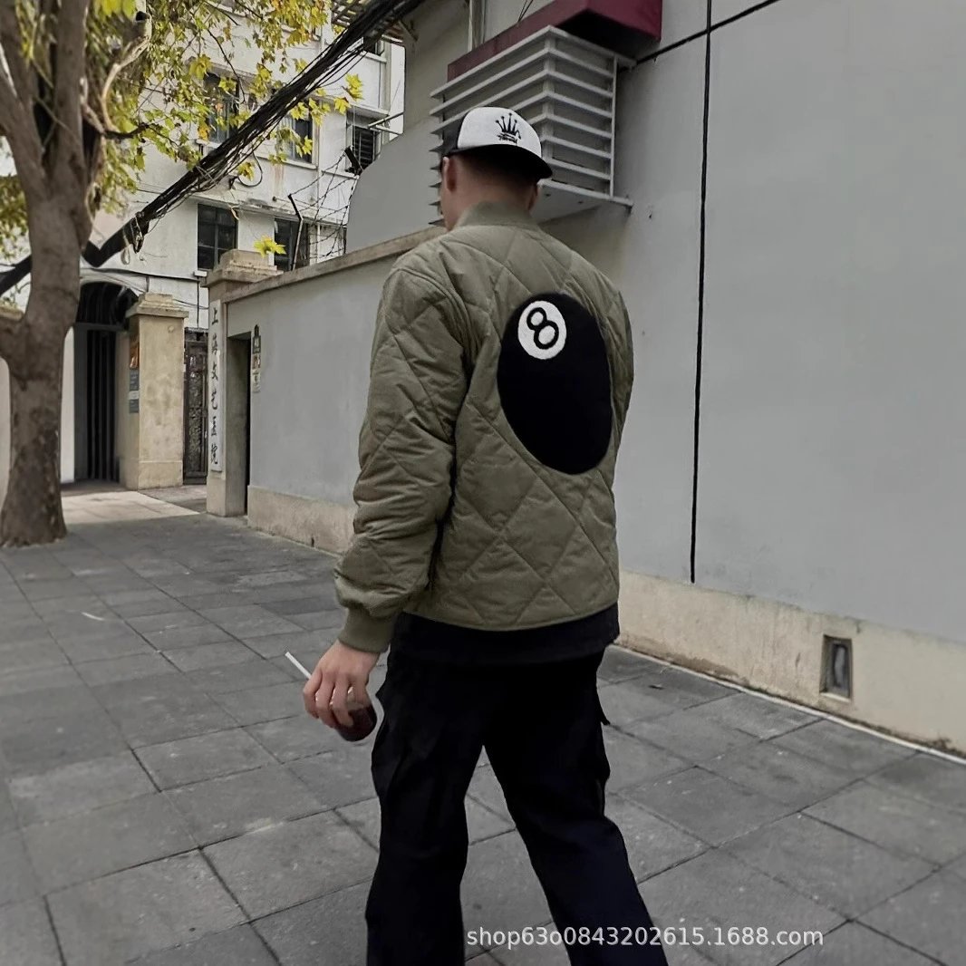 Stussy Vintage Black Flocked Quilted Jacket photo 8