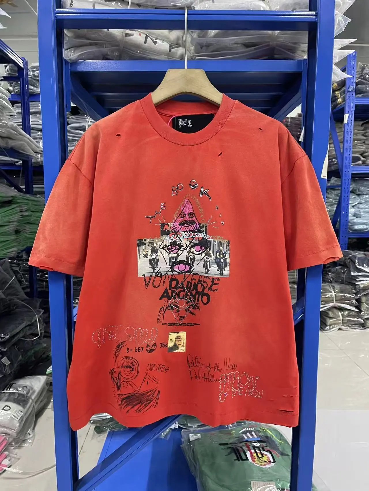 Vintage Washed Graffiti Long Sleeve T-Shirt photo 8