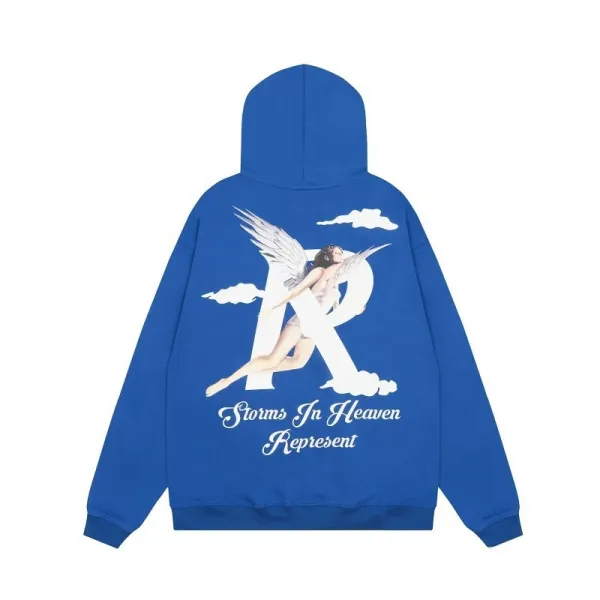 Represent Storms In Heaven Angel Hoodie Royal Blue - 1