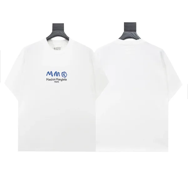 Maison Margiela Logo Print White T-Shirt - 1