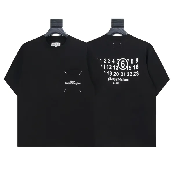 Maison Margiela Numbered Pocket T-Shirt Black - 1