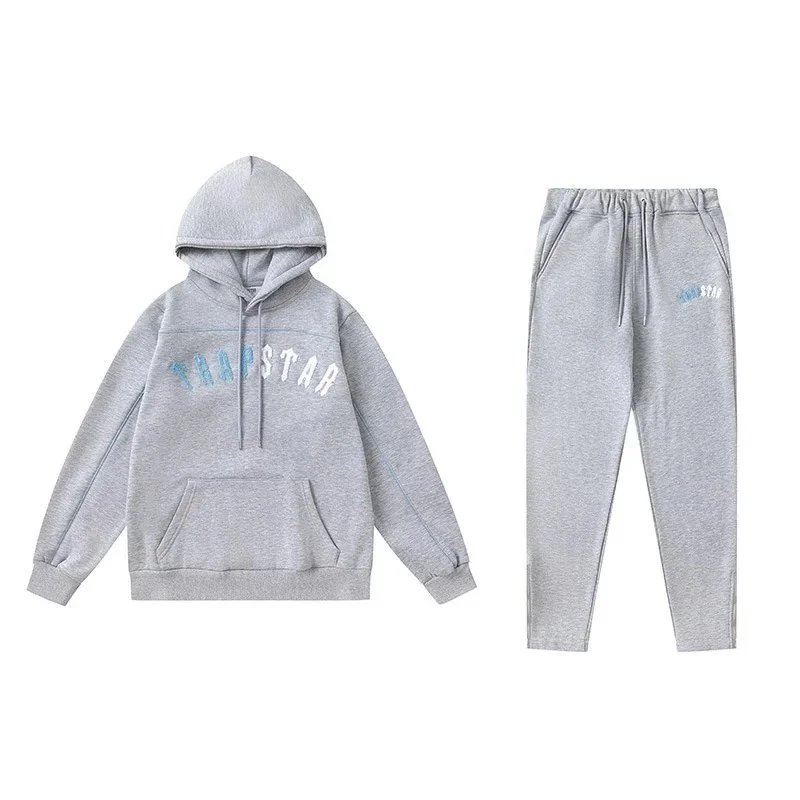 Blue and white set gray