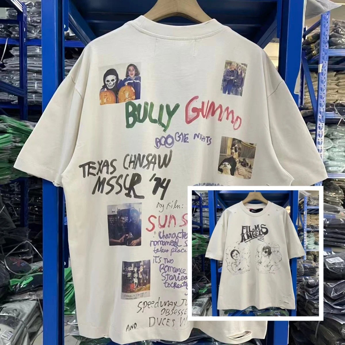 Vintage Washed Graffiti Long Sleeve T-Shirt photo 6