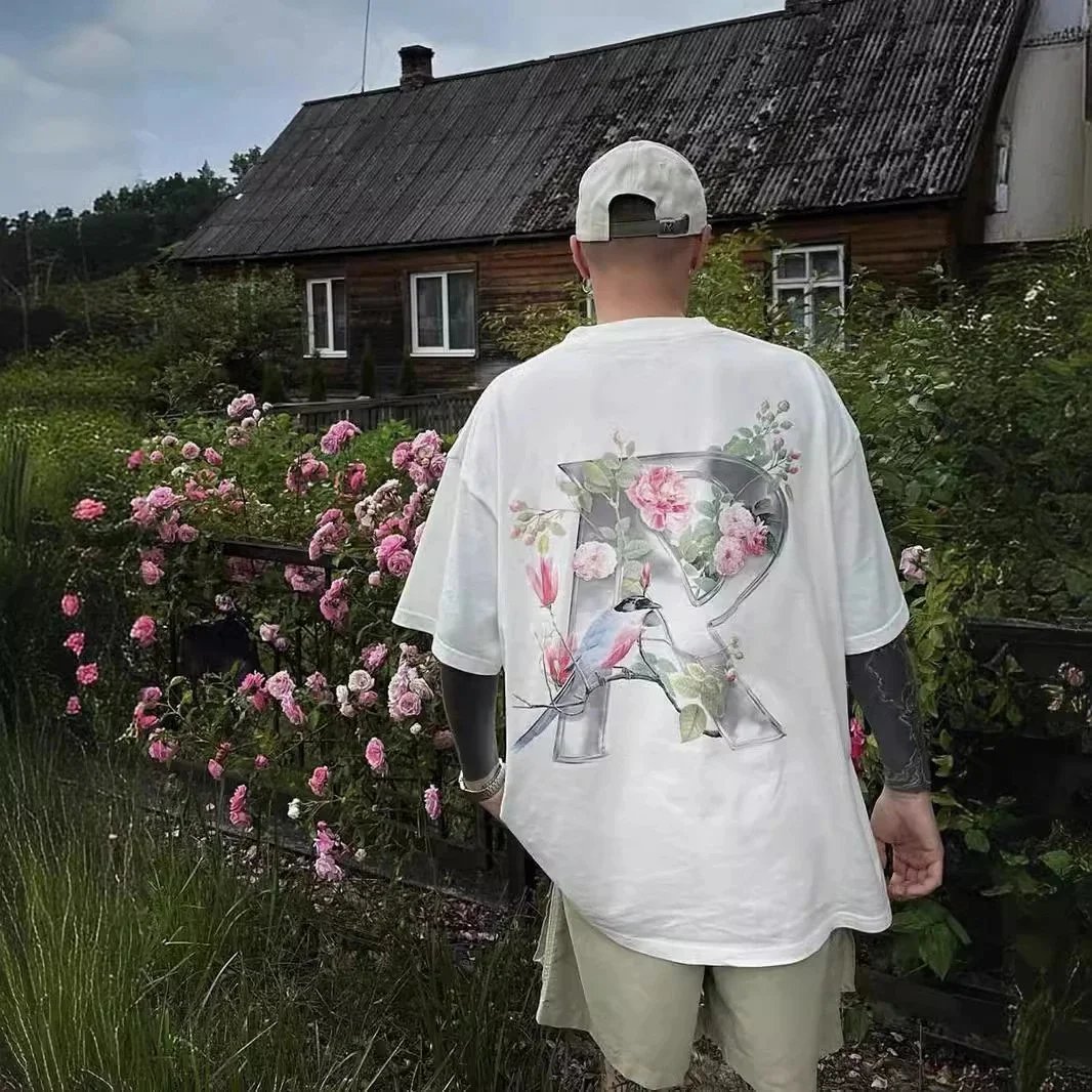 Graphic Print White Oversized T-Shirt