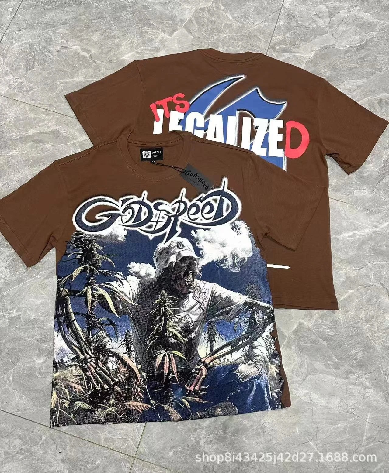 Vintage Washed Skull Print Short-Sleeve T-Shirt photo 7