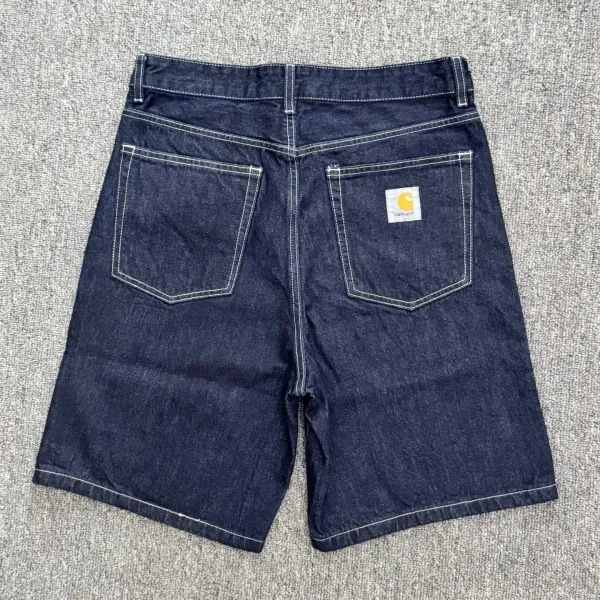 Carhartt WIP Double Knee Shorts Navy Denim Shorts - 1