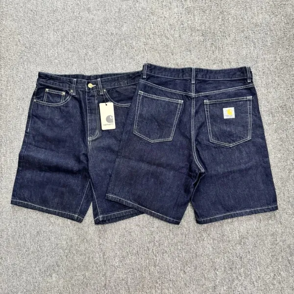 Carhartt WIP Double Knee Shorts Black Denim Shorts - 12