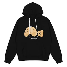 thumbnail for 批发跨境Palm欧美潮牌棕榈天使断头熊刺绣连帽卫衣男女bf嘻哈帽衫外套