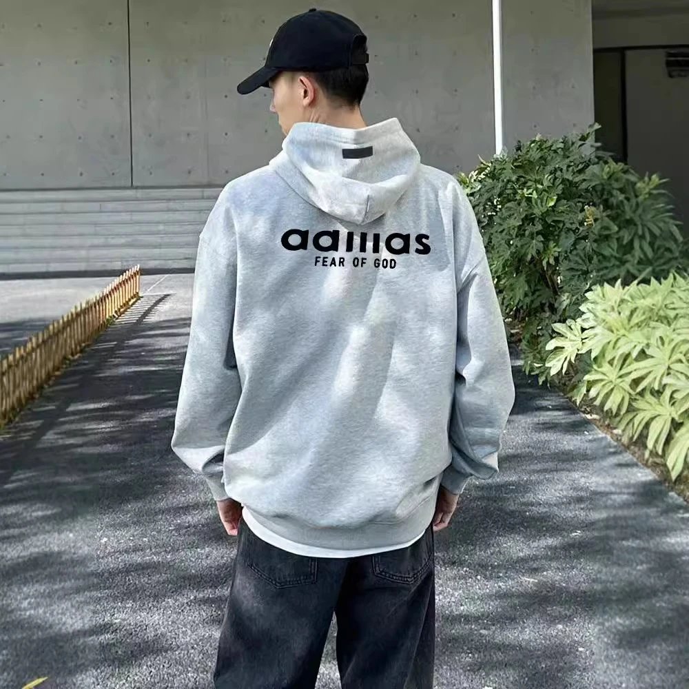 Fear of God Essentials Letter Print Fleece Hoodie