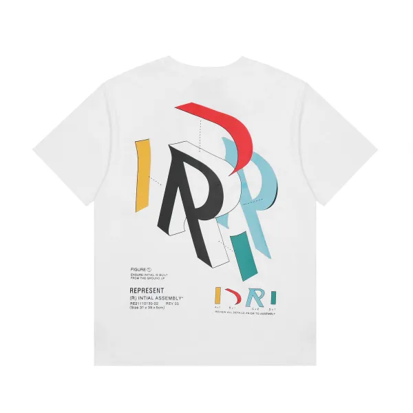 Represent Initial Assembly Graphic Print White T-Shirt - 1