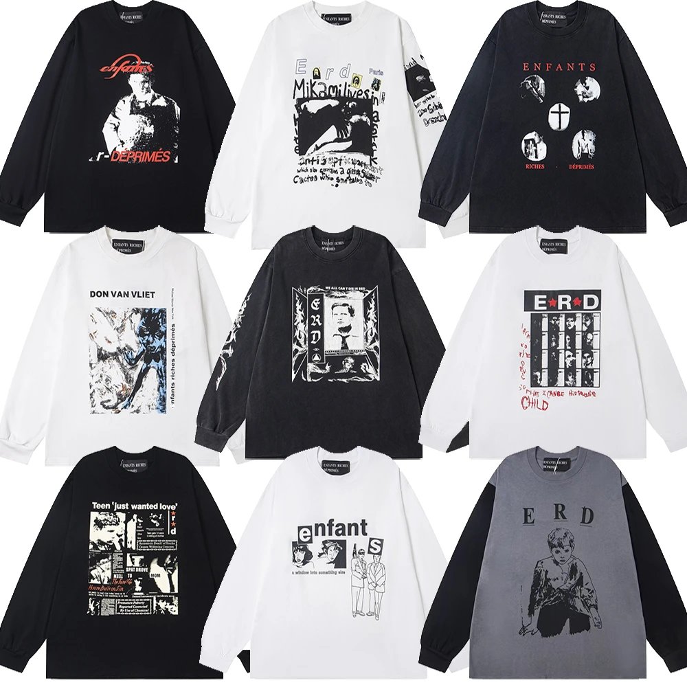 ERD Vintage Washed Long Sleeve T-Shirt