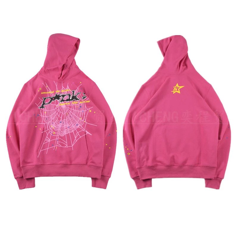 Spider Web Letter Print Hoodie photo 4