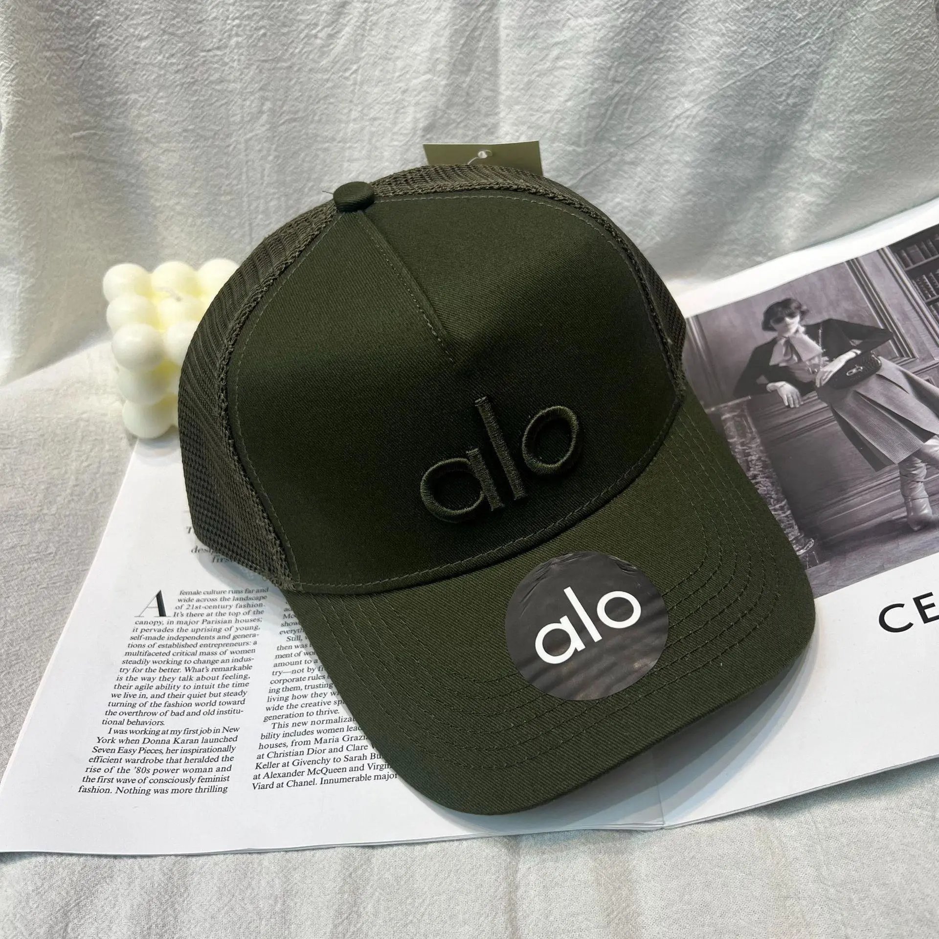Alo Black Mesh-Back Baseball Cap - 18