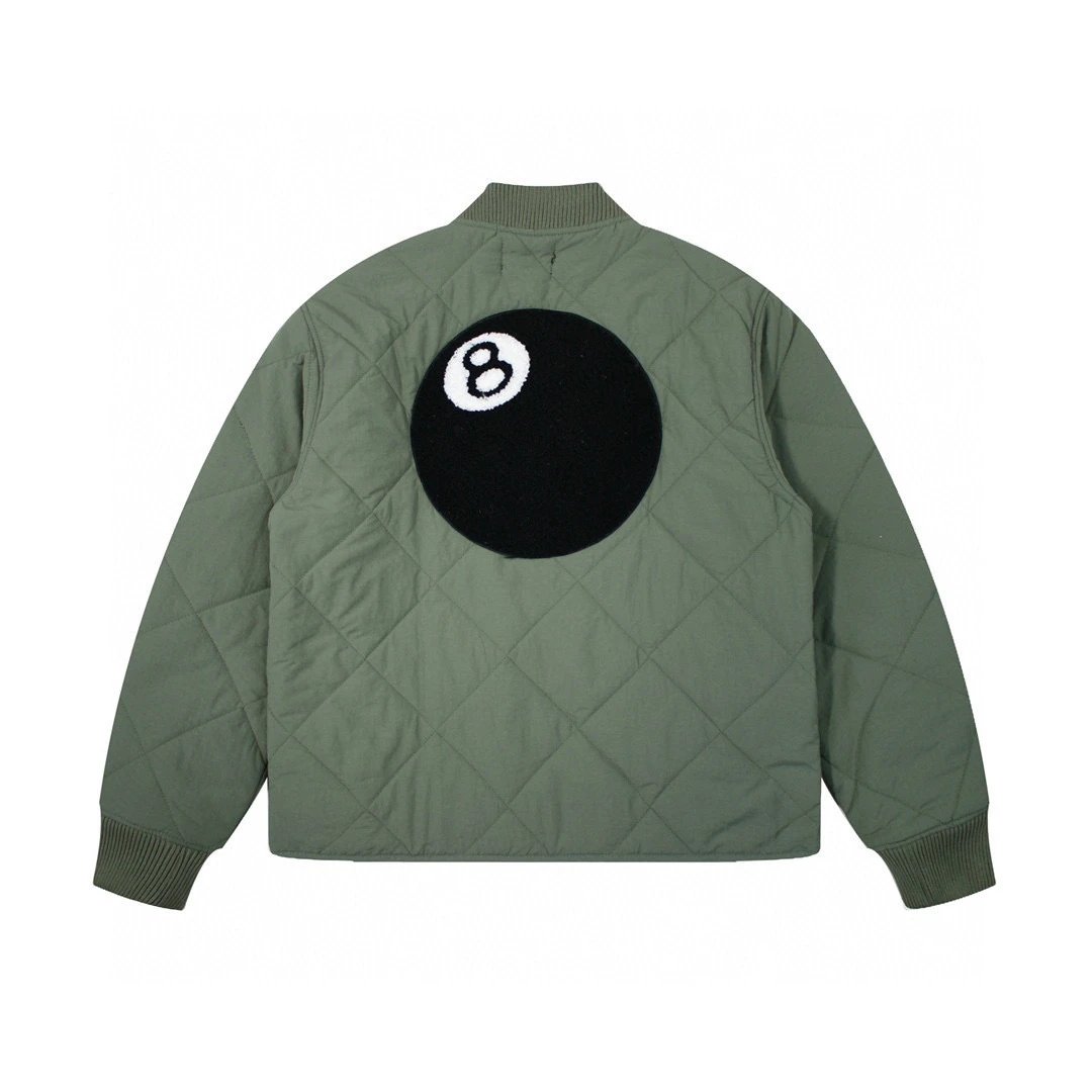 Stussy Vintage Black Flocked Quilted Jacket photo 4