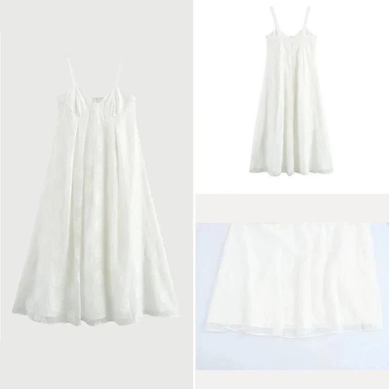 New Women's Simple Elegant Retro Loose Fresh Sling Dress