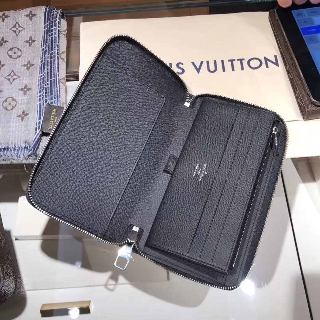 Louis Vuitton Damier Graphite Zippy Wallet Gray Long Wallet - 10