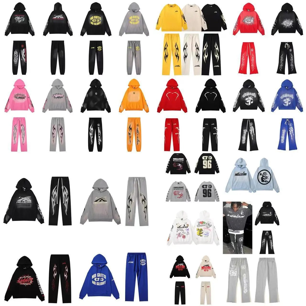He11 Sp0rt Hoodie, Sweatshirt, and Pants Set for Men and Women