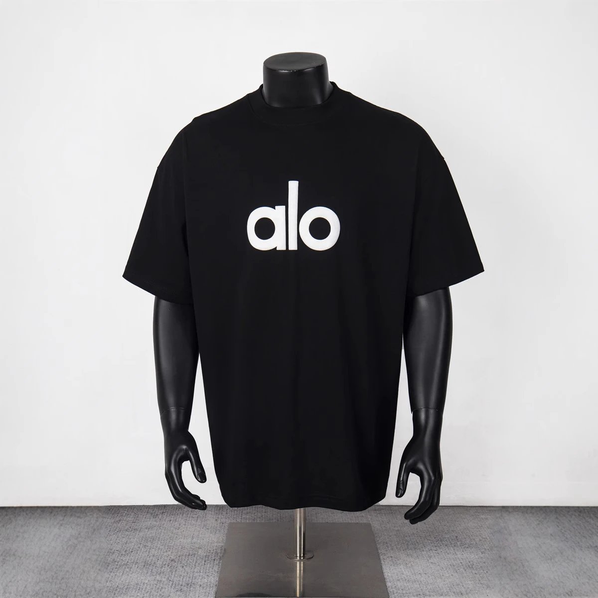 A1O Classic Foam Letter Print Multicolor Minimalist Unisex Loose Fit Casual T-Shirt